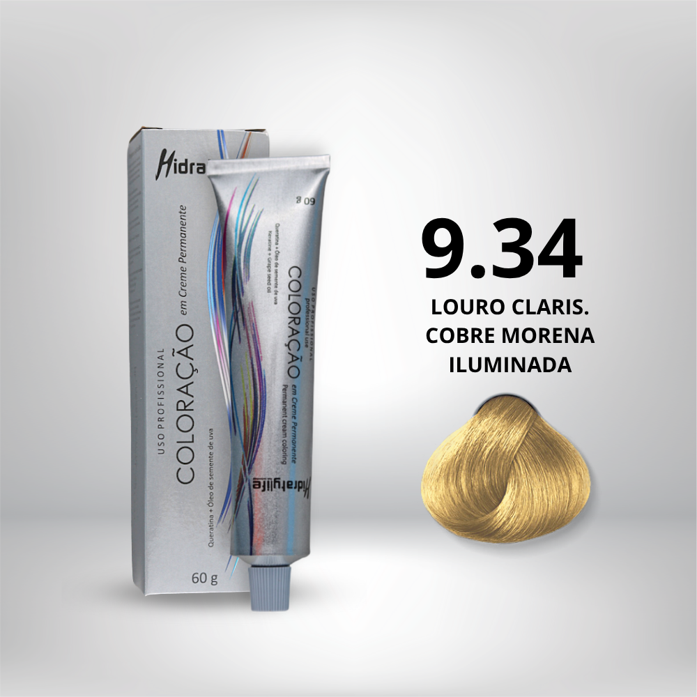 1227 - Coloração Louro Claríssimo Cobre Morena Iluminada 9.34 (LANÇAMENTO)