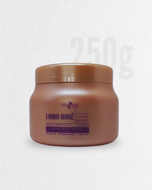 Máscara Matizadora Loiro Rosê 250g Mairibel /Hidratylife com Óleo de Argan (3102)