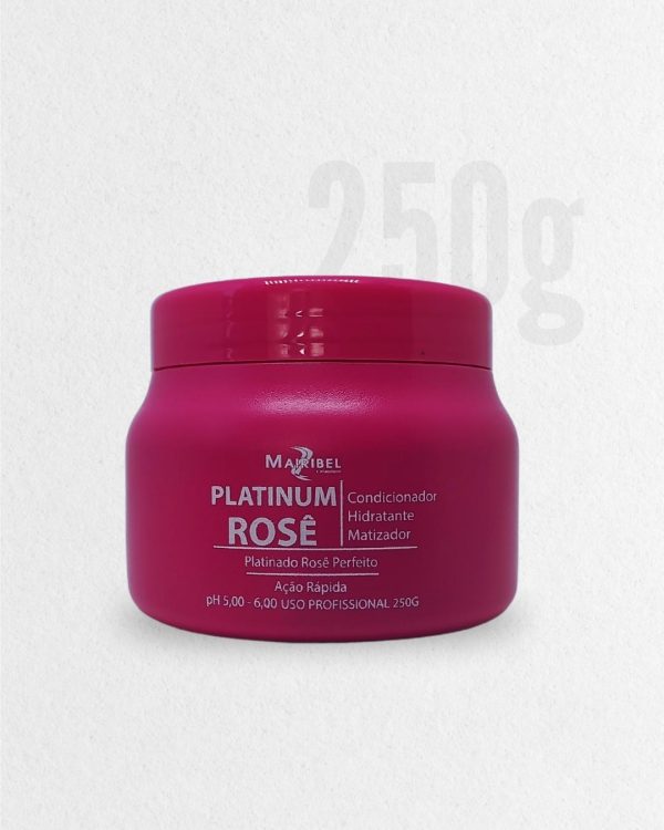 Máscara Matizadora Platinum Rosê 250g Mairibel /Hidratylife com Óleo de Argan (3100)